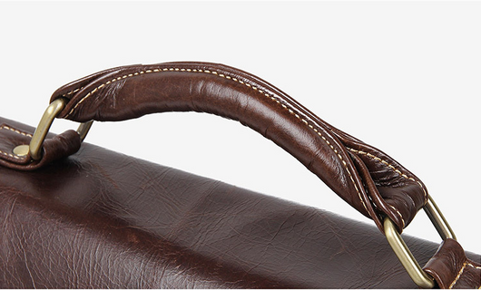 Bolso de Cuero Genuino para Hombre Estilo Retro con Textura Premium - Image 11