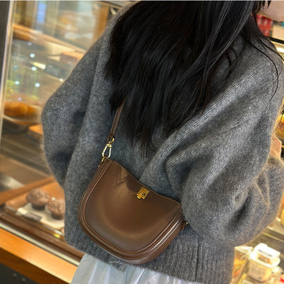 Bolso Mensajero de Cuero para Mujer - Diseño Minimalista y Versátil