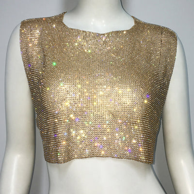 Blusa Elegante sin Mangas con Espalda Descubierta y Detalles de Cristal - Image 23