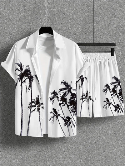 Camisa Casual de Manga Corta con Estampado Salvaje para Hombre - Image 25