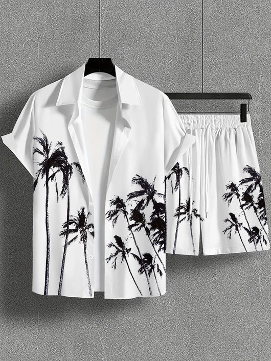 Camisa Casual de Manga Corta con Estampado Salvaje para Hombre - Image 25