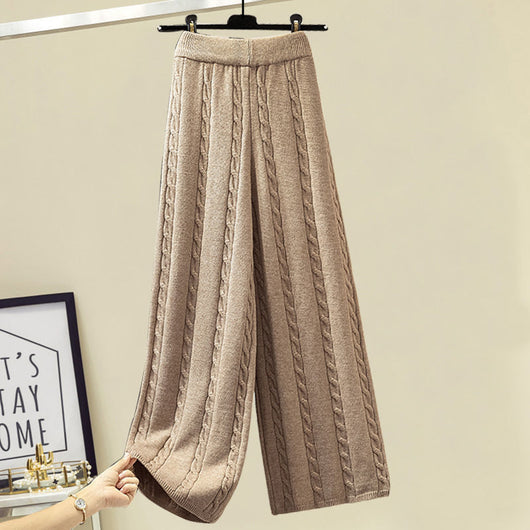 Conjunto Elegante: Suéter con Solapa y Pantalón Ancho Versátil - Image 10