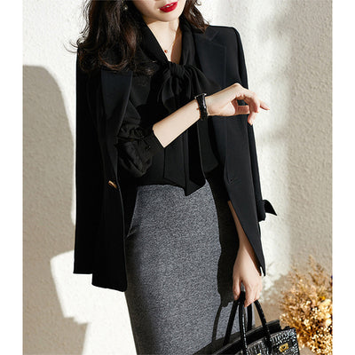 Blusa Profesional de Encaje y Gasa Elegante y Minimalista - Image 8
