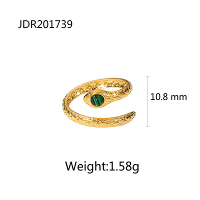 Anillo Serpiente Chapado en Oro 18K Acero Inoxidable - Image 7