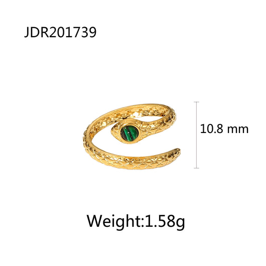 Anillo Serpiente Chapado en Oro 18K Acero Inoxidable - Image 7