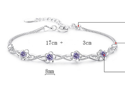 Pulsera de Plata con Flor de Durazno - Image 5