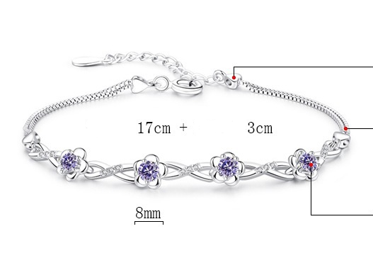 Pulsera de Plata con Flor de Durazno - Image 5