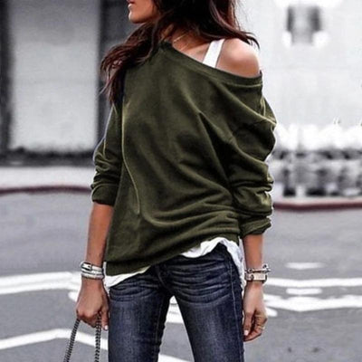 Blusa Clásica de Cuello Redondo y Manga Larga - Image 10