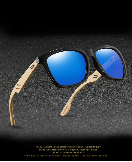 Gafas de Sol Bambú Cuadradas Coloridas para Hombre y Mujer - Image 3