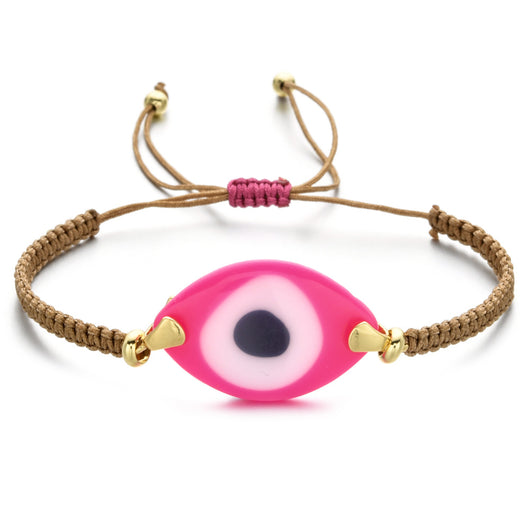 Pulsera Tejida a Mano con Ojo de Demonio Turco en Resina - Image 33