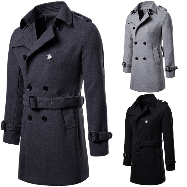 Chaqueta Larga Casual para Hombre - Estilo Europeo y Americano