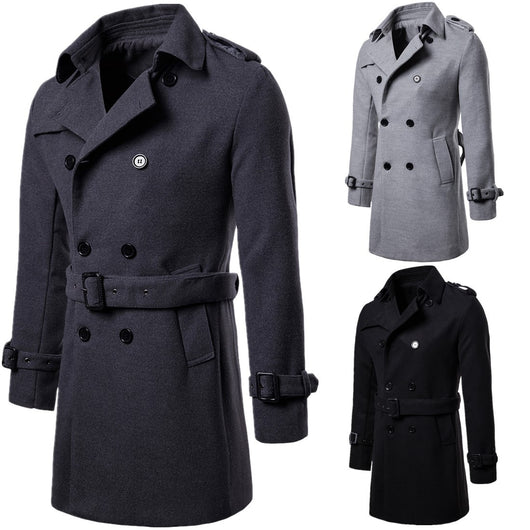 Chaqueta Larga Casual para Hombre - Estilo Europeo y Americano - Image 2