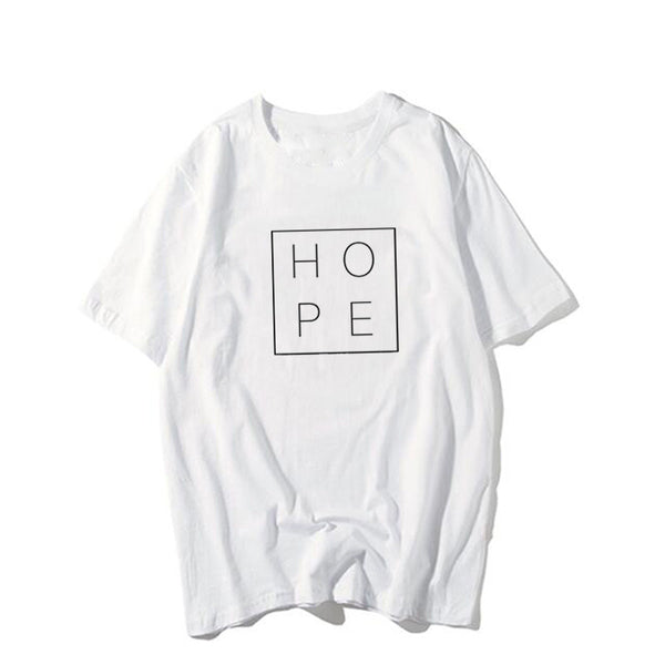 Playera Básica Hope de Algodón - Unisex, Cuello Redondo, Corte Relajado
