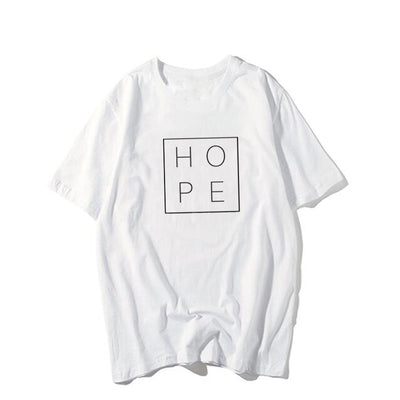 Playera Básica Hope de Algodón - Unisex, Cuello Redondo, Corte Relajado