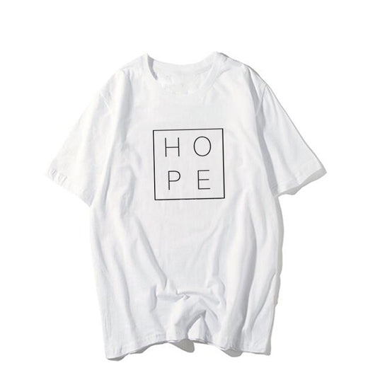 Playera Básica Hope de Algodón - Unisex, Cuello Redondo, Corte Relajado