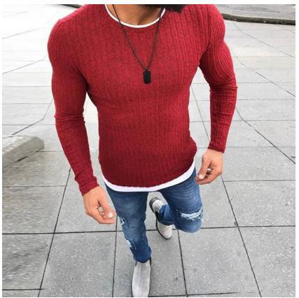 Suéter Tejido Multicolor con Costuras de Ocho Hilos