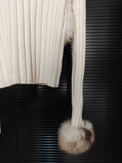 Suéter Slim Fit Ecológico con Patchwork de Lana y Detalles de Piel - Colección Invierno - Image 16