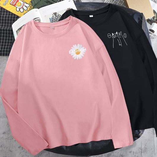 Camiseta de Algodón de Manga Larga para Mujer - Image 37