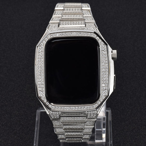 Funda Protectora para Reloj en Acero Inoxidable con Diamantes