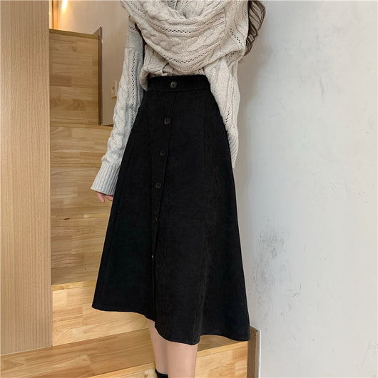 Falda Midi Cintura Alta Estilo A-Line para Invierno - Image 6