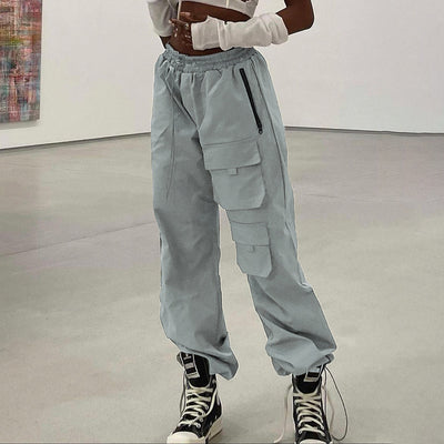 Pantalón Overol Cintura Alta con Bolsillos - Estilo Casual Recto - Image 8
