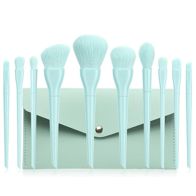 Set de 10 Brochas de Maquillaje Colores Pastel con Cerdas Suaves - Image 15