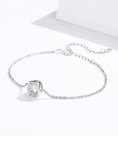 Pulsera de Circonia Cúbica Redonda Minimalista - Image 2