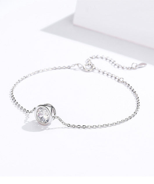 Pulsera de Circonia Cúbica Redonda Minimalista - Image 2