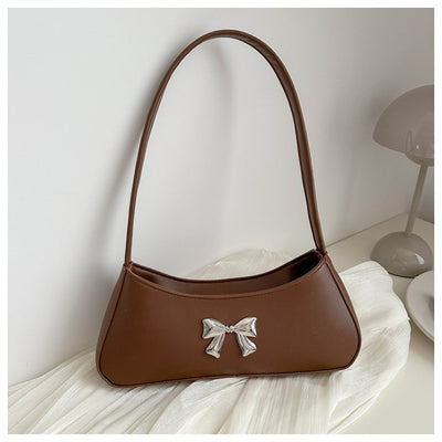 Bolsa de Hombro Minimalista Texturizada con Detalle de Moño Elegante - Image 18