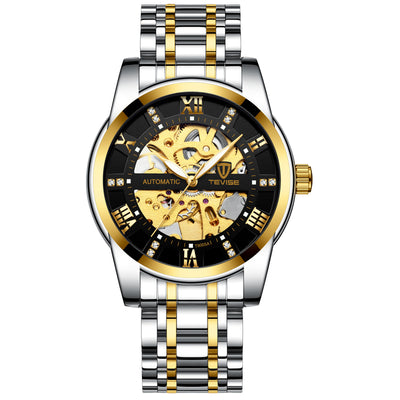 Reloj Mecánico con Pulsera de Acero Calado - Image 3
