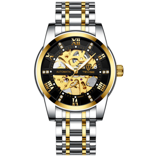Reloj Mecánico con Pulsera de Acero Calado - Image 3