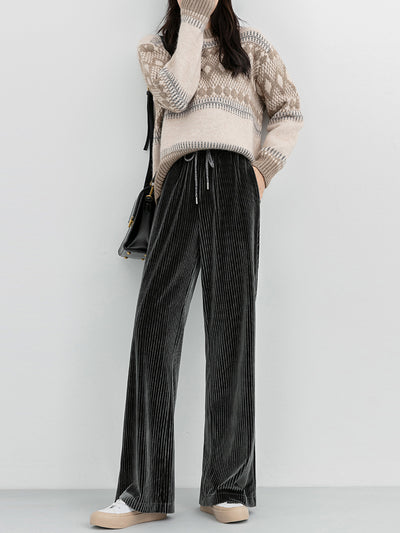Pantalones de Pana Ancho Elegante - Image 13