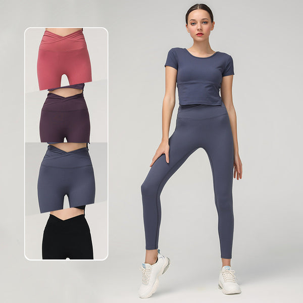 Pantalones Cropped Cintura Alta Ajustados