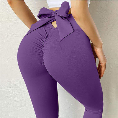 Leggings Deportivos de Entrenamiento con Moño para Yoga y Running - Image 4