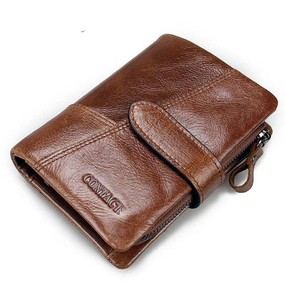 Billetera de Cuero Vacuno para Hombre con Costura de Moda - Image 9