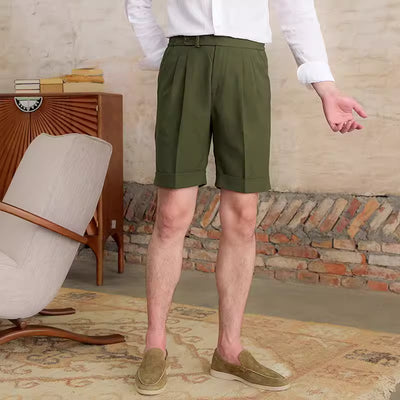 Shorts de Lino Italiano Retro Respirable para Hombre - Comodidad de Verano - Image 7