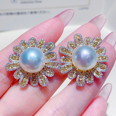 Anillo de Perla Dorada en Plata de Ley 925 con Dije Colgante - Image 9