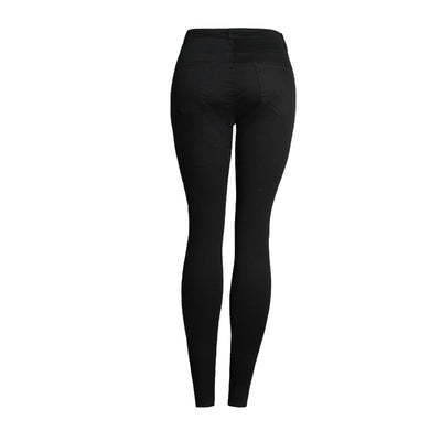 Jeans Cintura Alta con Costuras Decorativas y Dobladillo Ajustado - Image 11