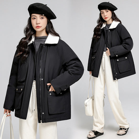 Chaqueta Acolchada Suelta Estilo Coreano en Algodón - Image 3