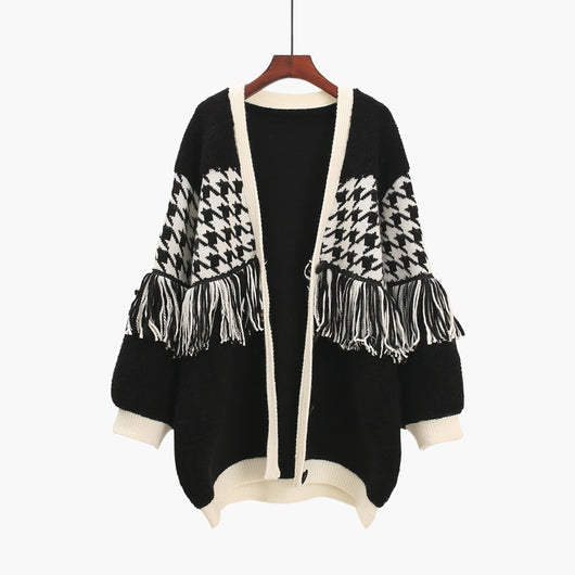 Cardigan de Cuello V con Flecos - Image 14
