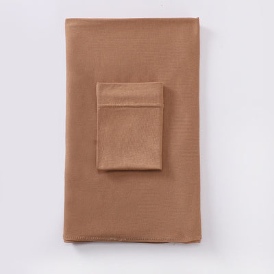 Black minimalist modal bottom hat integrated scarf, folded neatly on a white background. - Image 12