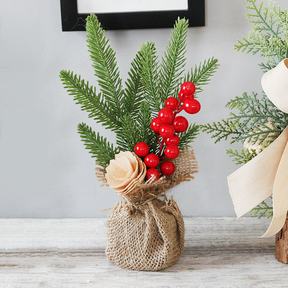 Adornos Navideños de Hierro Forjado - Pequeños Árboles Decorativos