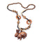 Printed wooden sweater chain Brown 1Style
