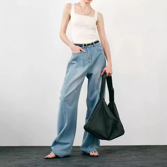 Pantalones Jeans Anchos Deconstructruidos - Estilo Casual Holgado Banana