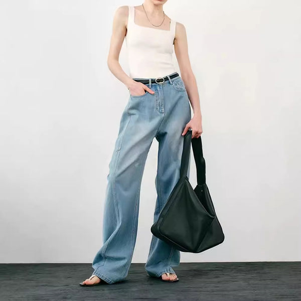 Pantalones Jeans Anchos Deconstructruidos - Estilo Casual Holgado Banana