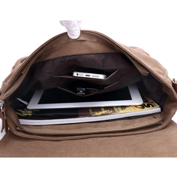 Bolsa de Lona para Hombre - Mochila Bandolera Casual