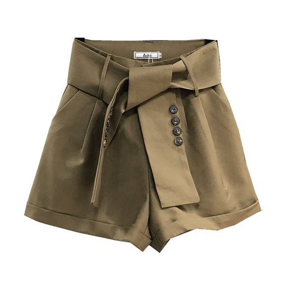 Shorts de Pierna Ancha Estilo Sastre