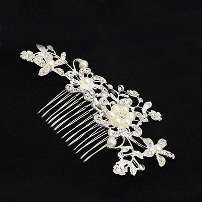 Peine de Novia Perla Diamante Europeo para Accesorios de Boda - Image 4