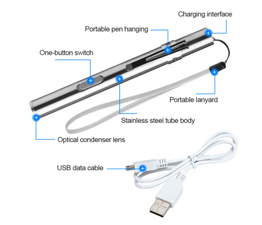 Linterna LED Lunar Recargable USB - Alcance Extendido Portátil - Image 6