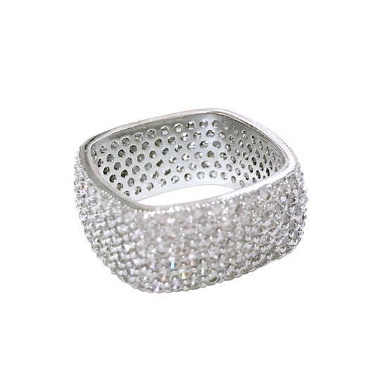 Anillo de Diamantes Cuadrado Lujo Nicho - Dedo Índice - Image 2